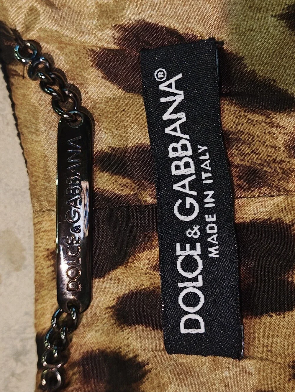 Dolce & Gabbana Vintage Corduroy Leopard Lined Double-Breasted Vest IT 42 / US 6